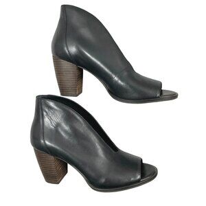 Lucky Brand leather open-toe ankle bootie heels - size: 7M